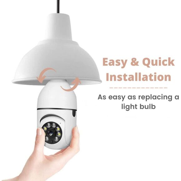 Wireless Wifi Smart Security Camera - 2 Way Audio, nightsight etc -Light Socket - Picture 14 of 14